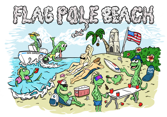 Flagpole Beach Towel