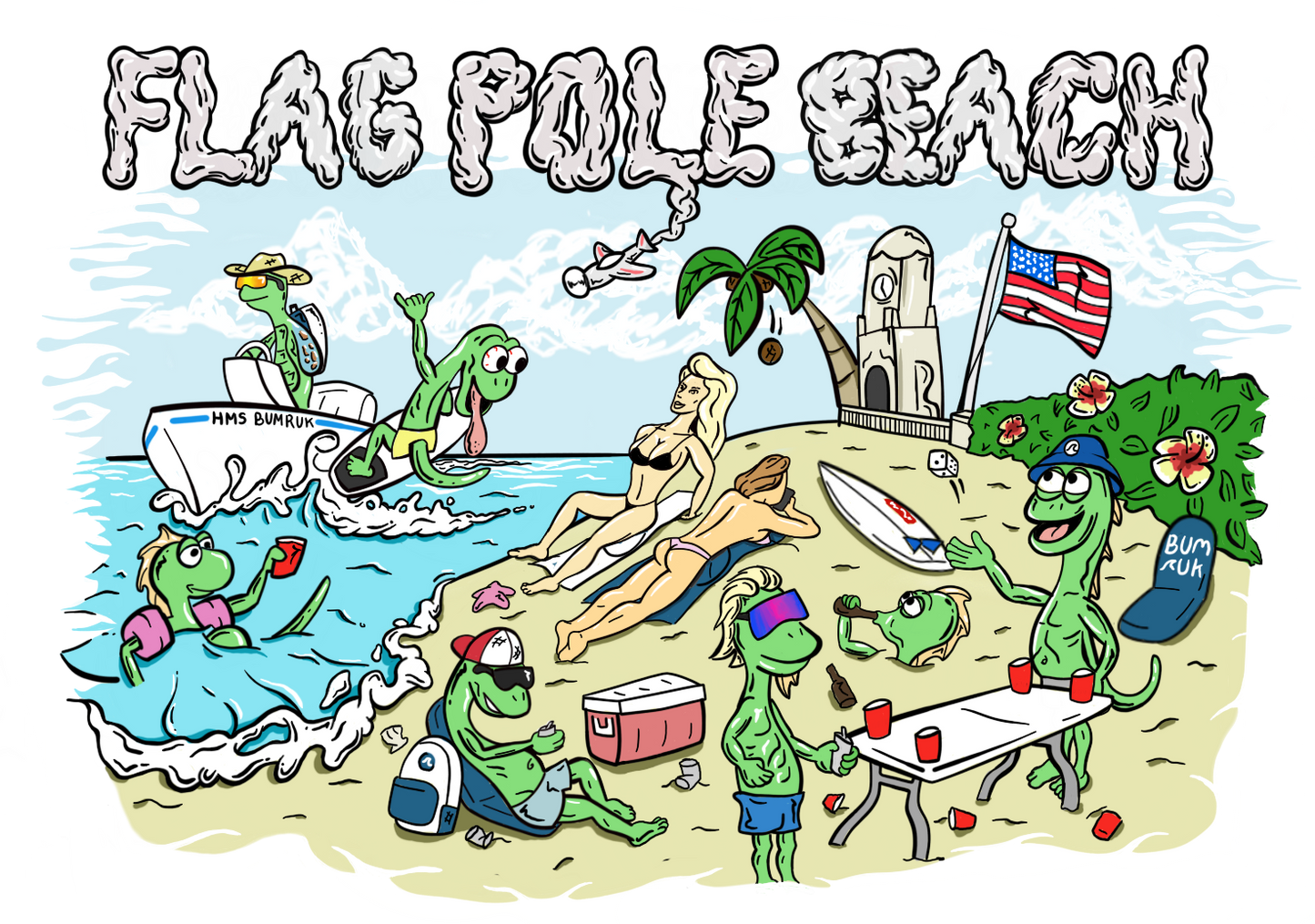 Flagpole Beach Towel